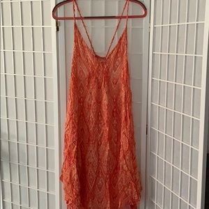 Orange maxi dress